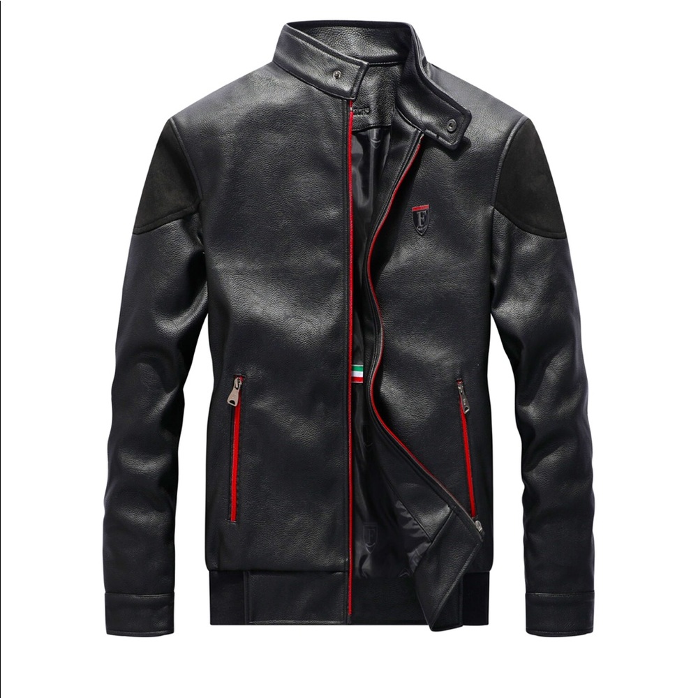 F Collections - BLACK - Made in ITALY 🇮🇹 - Vegan ‘Leather’ - Luxury Jacket
